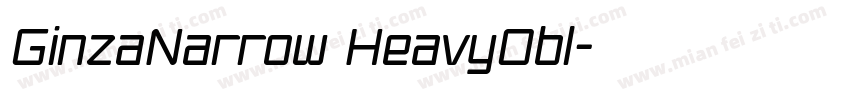 GinzaNarrow HeavyObl字体转换